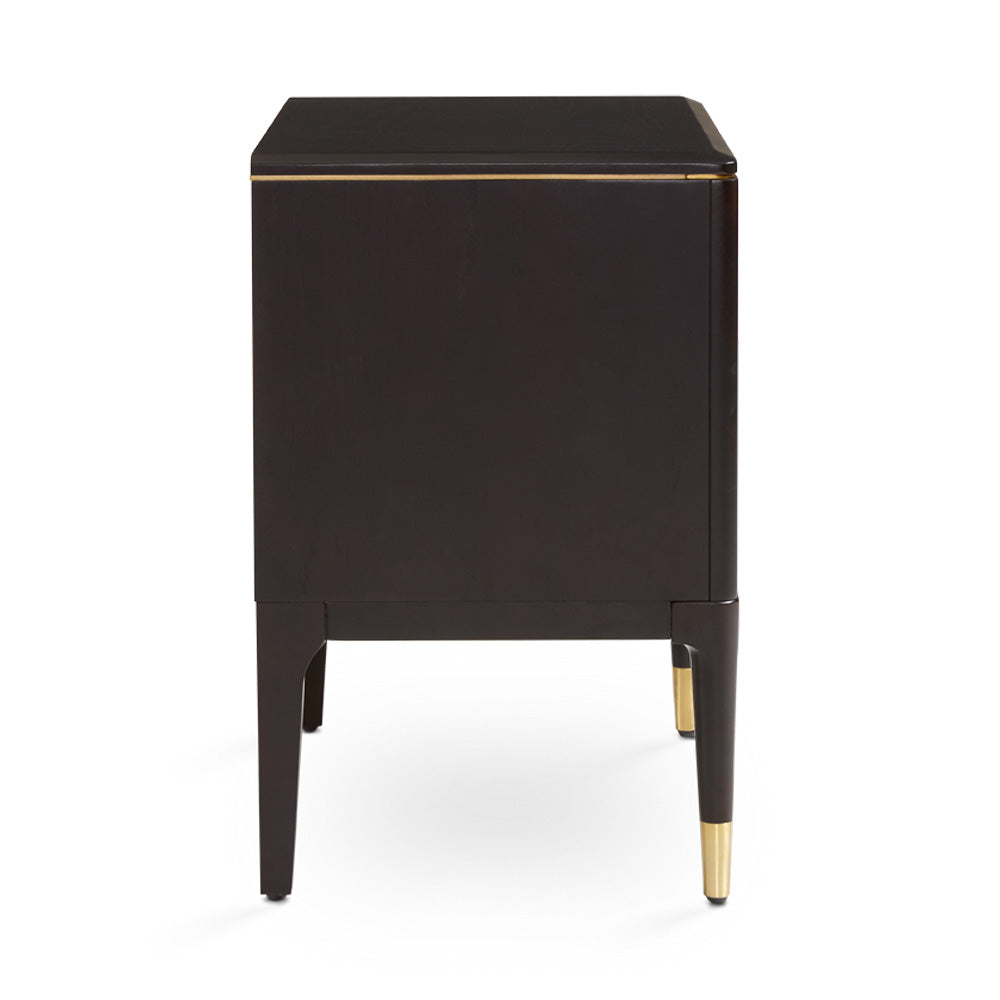 Colette Nightstand Gold Furniture Depot