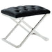 ALDO-SINGLE BENCH-BLACK/SILVER - Furniture Depot