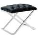 ALDO-SINGLE BENCH-BLACK/SILVER - Furniture Depot