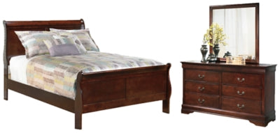 Alisdair Full Sleigh Bed, Dresser and Mirror