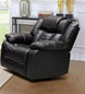 Regina Power Recliner Sofa Collection Air Leather - Black - Furniture Depot