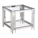 Liana End Table - Glass and Stainless Steel - Furniture Depot (4570676559974)