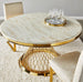 Bailey Gold Dining Table MARBLE TOP - Furniture Depot