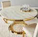 Bailey Gold Dining Table MARBLE TOP - Furniture Depot