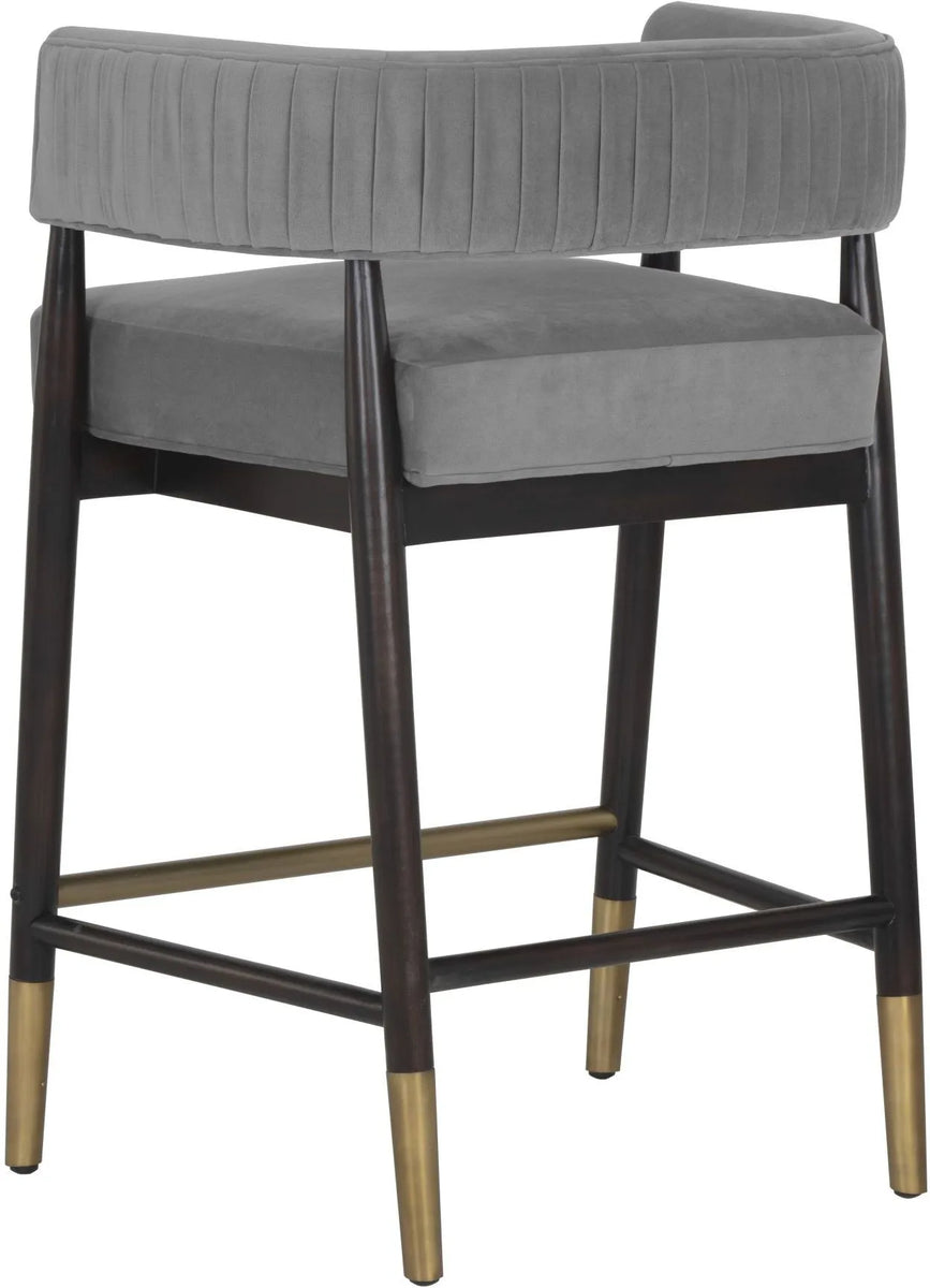Callem Counter Stool Antonio Charcoal Furniture Depot