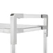 Esme Polished Steel Bar Cart - Furniture Depot
