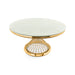 Bailey Gold Dining Table MARBLE TOP - Furniture Depot