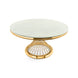 Bailey Gold Dining Table MARBLE TOP - Furniture Depot