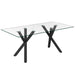 Stark Rectangular Dining Table in Black - Furniture Depot