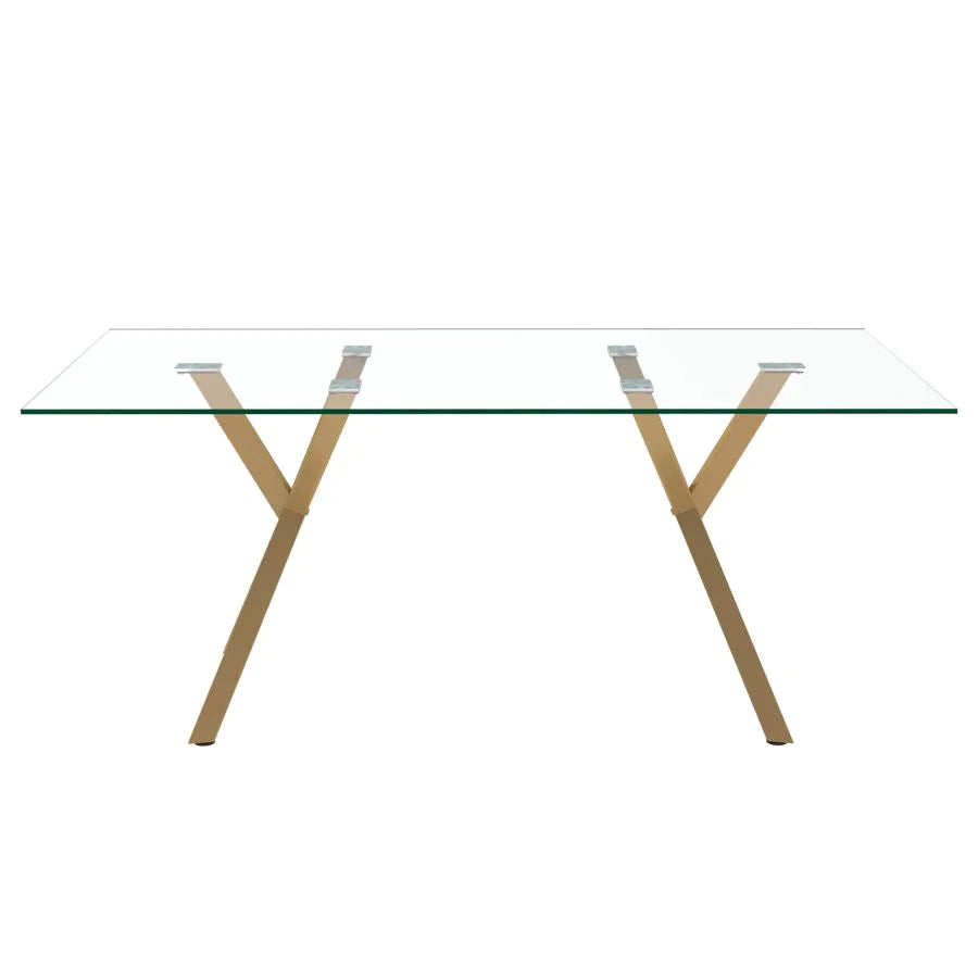 Stark Dining Table in Gold - Furniture Depot