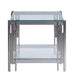 Liana End Table - Glass and Stainless Steel - Furniture Depot (4570676559974)