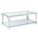 Estrel Rectangular Coffee Table in Silver - Furniture Depot