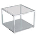Casini 3pc Small Coffee Table Set in Silver - Furniture Depot
