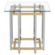 Florina Accent Table in Silver and Gold - Furniture Depot