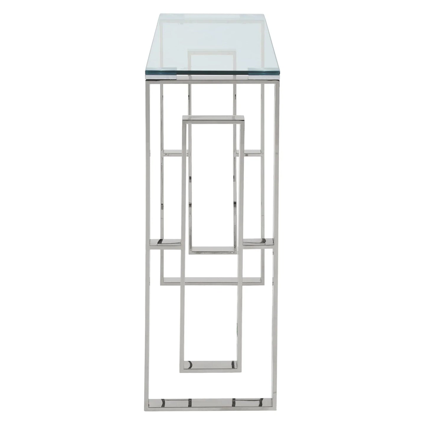 Eros Console Table in Silver - Furniture Depot