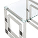 Eros Console Table in Silver - Furniture Depot