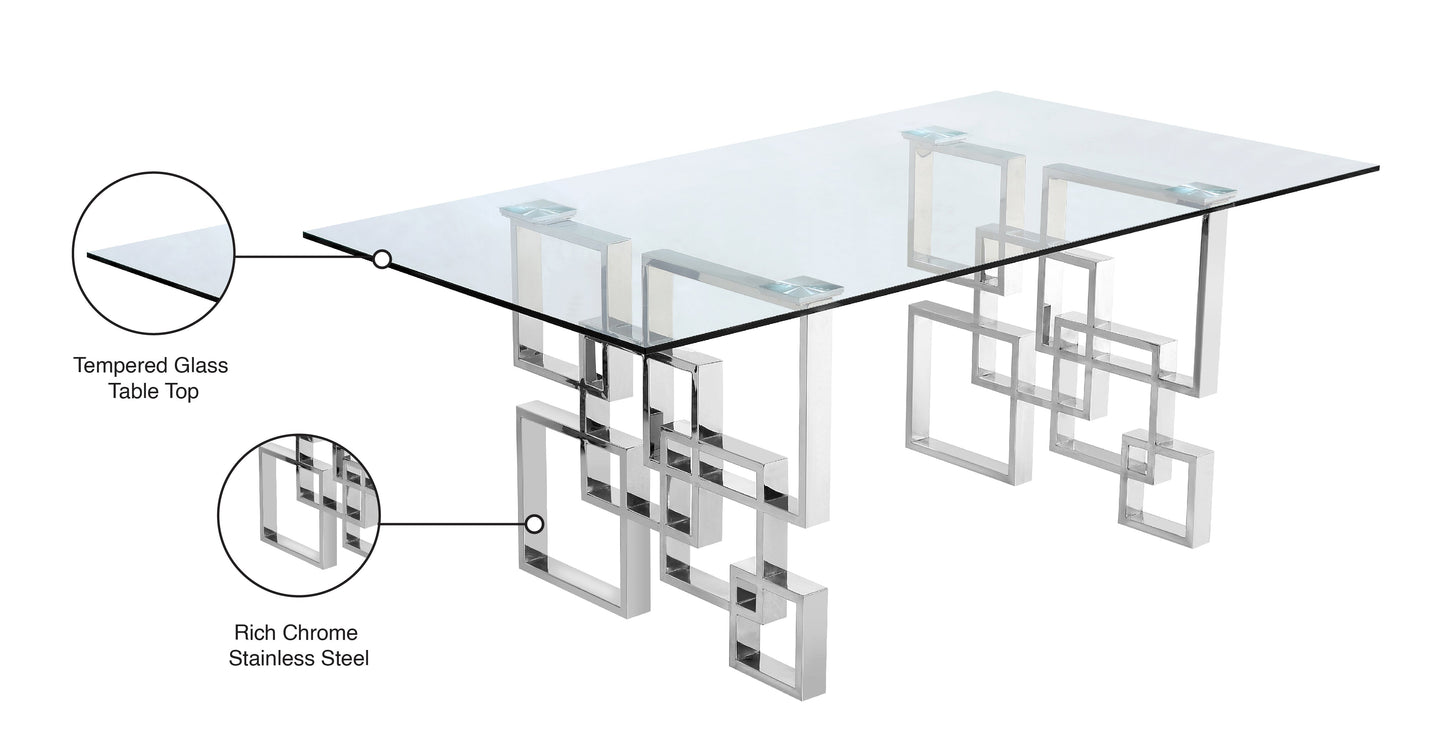 Alexis Chrome Dining Table - Furniture Depot (7679015846136)