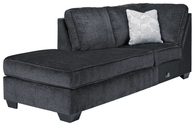 Altari Sectional - Full Sleeper with LHF Chaise Slate - Furniture Depot