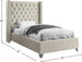 Aiden Velvet Bed - Furniture Depot