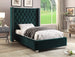 Aiden Velvet Bed - Furniture Depot