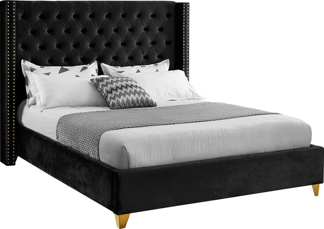 Barolo Velvet Bed - Furniture Depot