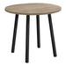 I 1003 Dining Set - 3pcs Set / Dark Taupe Top / Black Metal - Furniture Depot (7881061662968)