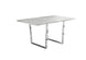 I 1119 Dining Table - 36"X 60" / Grey Cement / Chrome Metal - Furniture Depot (7881067331832)