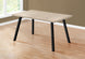 I 1137 Dining Table - 36"X 60" / Dark Taupe / Black Metal - Furniture Depot (7881068314872)