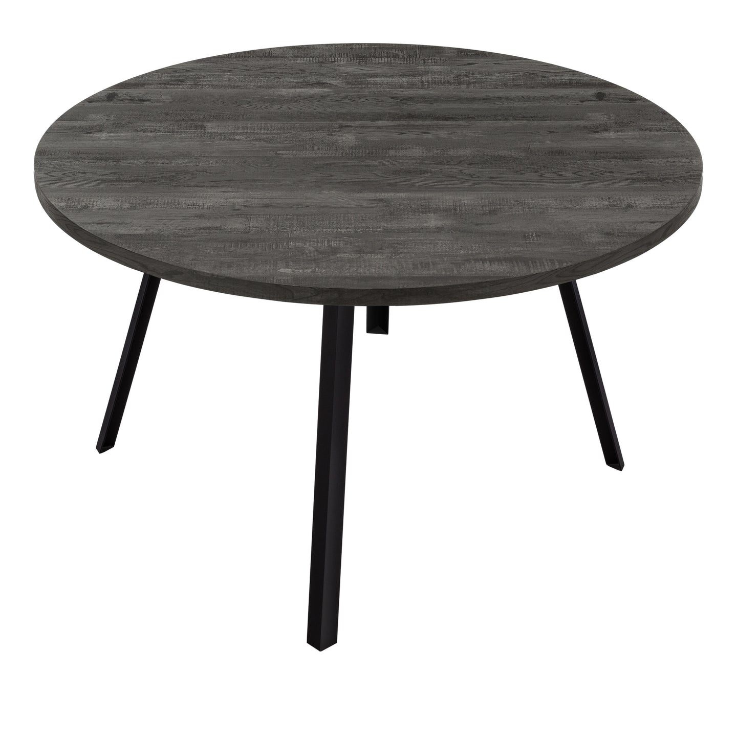 I 1153 Dining Table - 48"Dia/ Black Reclaimed Wood / Black Metal - Furniture Depot (7881068871928)