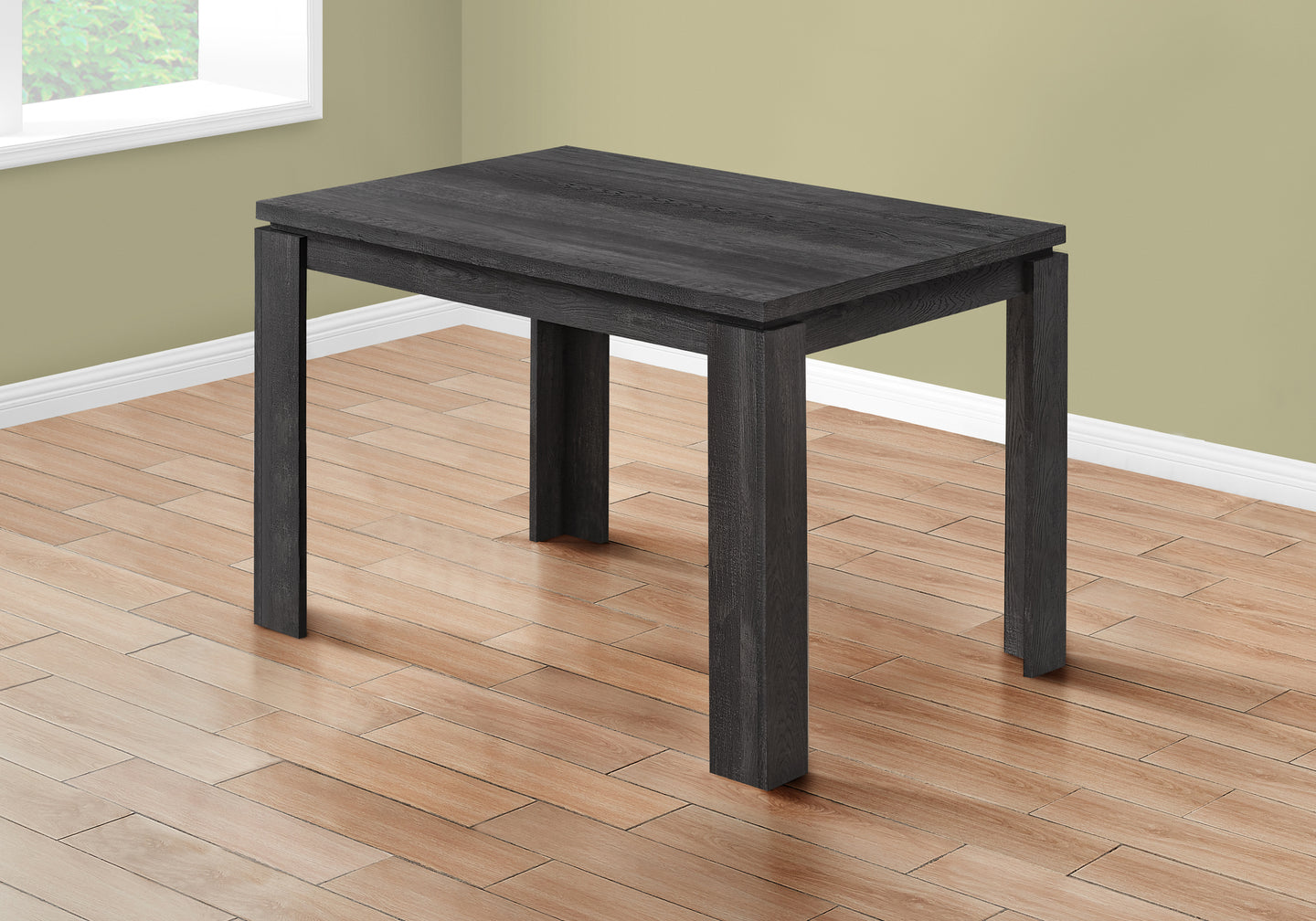 I 1166 Dining Table - 32"X 48" / Black Reclaimed Wood-Look - Furniture Depot