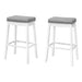 I 1262 Barstool - 2pcs / 29"H / Grey Leather-Look / White - Furniture Depot (7881074147576)