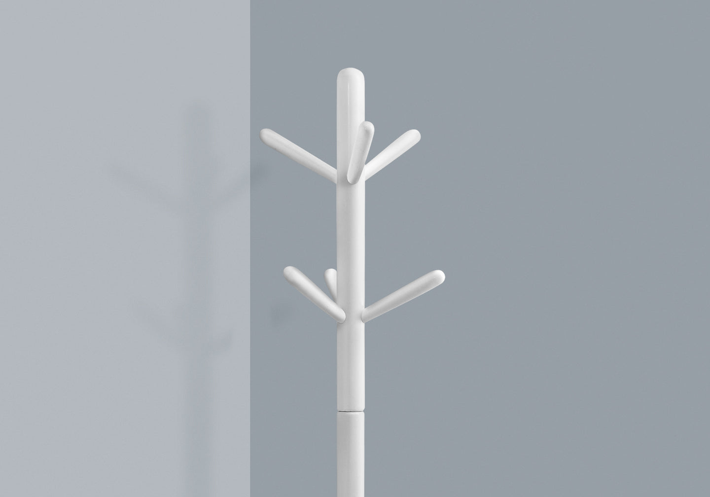 I 2002 Coat Rack - 69"H / White Wood Contemporary Style - Furniture Depot (7881076277496)