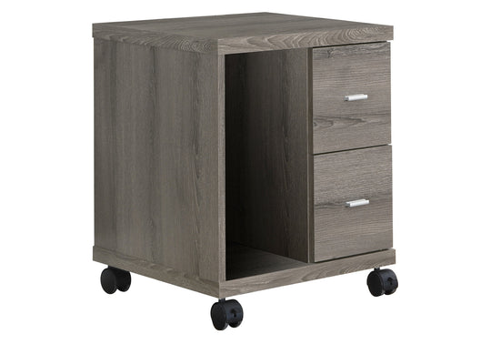 I 7056 Office Cabinet - Dark Taupe With 2 Drawers On Castors - Furniture Depot (7881128182008)