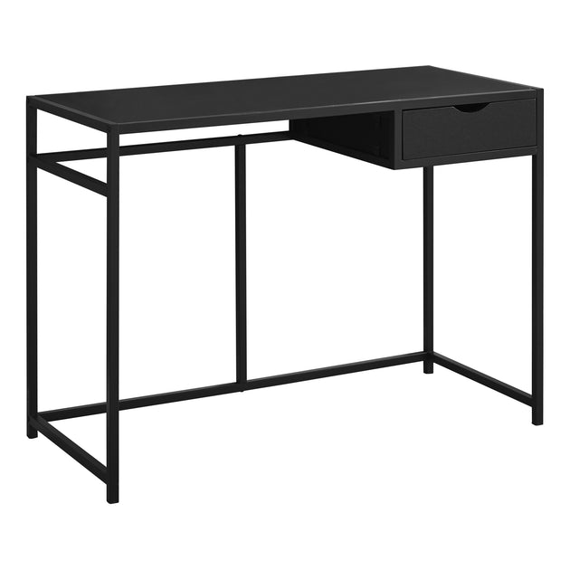 I 7220 Computer Desk - 42"L / Black / Black Metal - Furniture Depot (7881130377464)