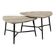 I 7939P Table Set - 2pcs Set / Taupe Reclaimed Wood / Black Metal - Furniture Depot (7881160982776)