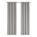 I 9836 Curtain Panel - 2pcs / 52"W X 95"H Silver Solid Blackout - Furniture Depot