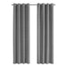 I 9841 Curtain Panel - 2pcs / 52"W X 84"H Grey Solid Blackout - Furniture Depot (7881178480888)