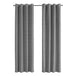 I 9841 Curtain Panel - 2pcs / 52"W X 84"H Grey Solid Blackout - Furniture Depot (7881178480888)