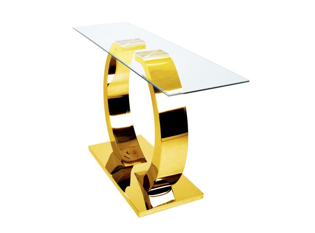 Logan Console Table - Gold - Furniture Depot (7592552071416)