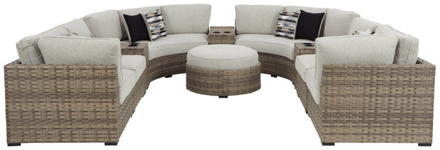 Calworth 9-Piece Outdoor Sectional - Furniture Depot