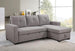 VICTOR LHF/RHF CONFIGURABLE SLEEPER SECTIONAL W/ STORAGE - LIGHT GREY LINEN - Furniture Depot
