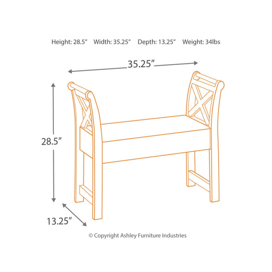 Abbonto Accent Bench - Furniture Depot (3757326794805)