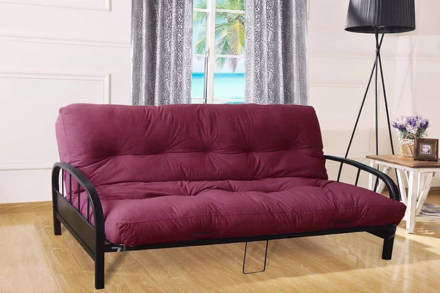 Andie 211 Metal Futon Sofa Bed w/ Metal Armrest