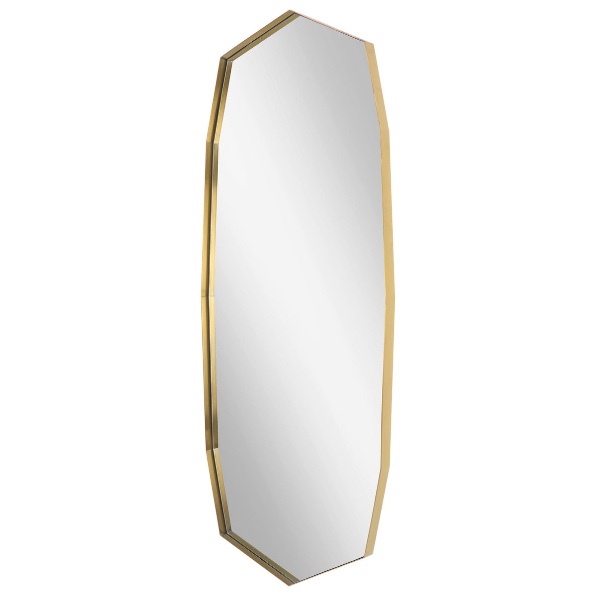 Vault Oversized Angular Mirror Gold Furniture Depot
