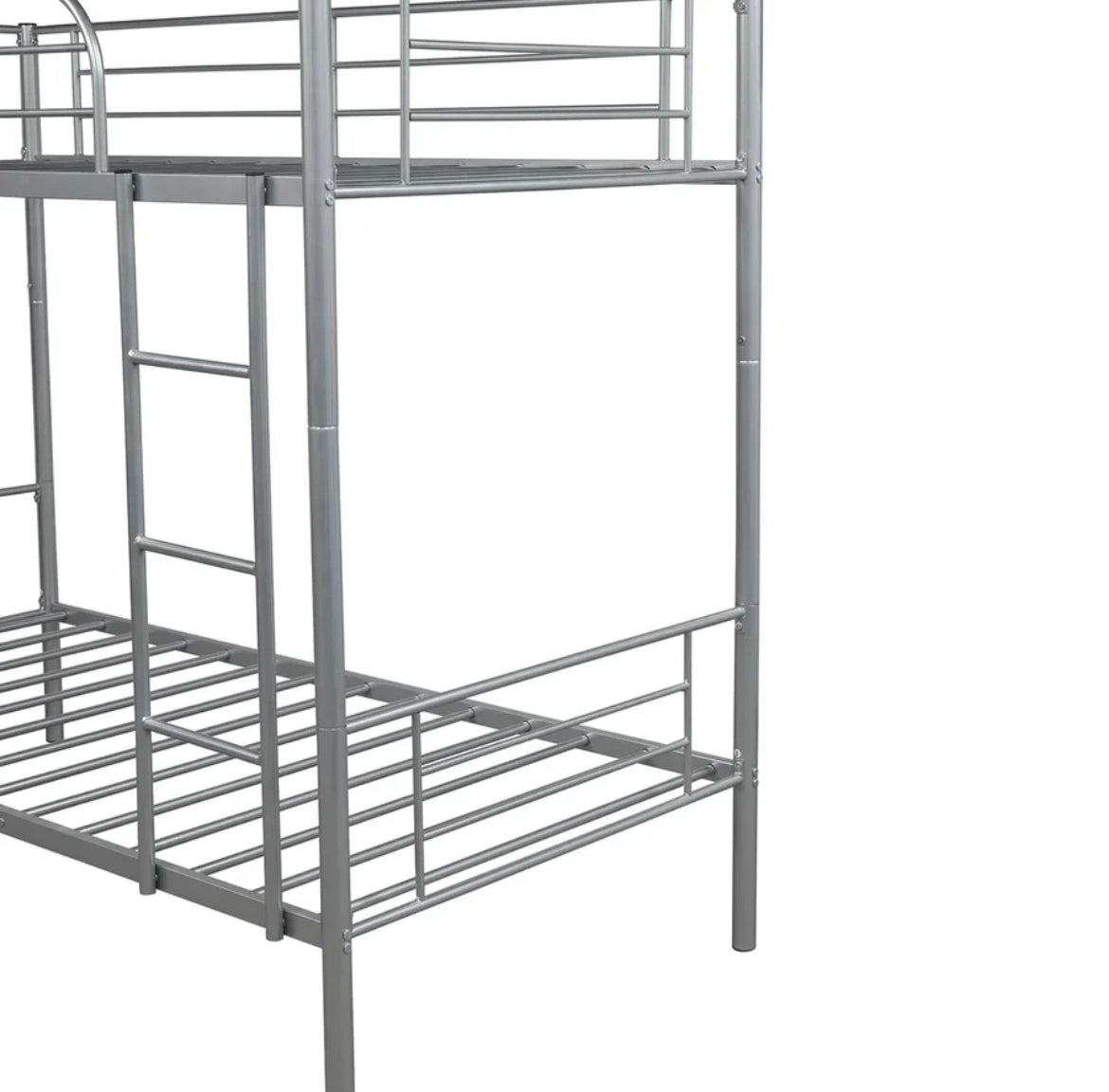 542 Grey Metal Bunk Bed (Twin/Twin) - Furniture Depot