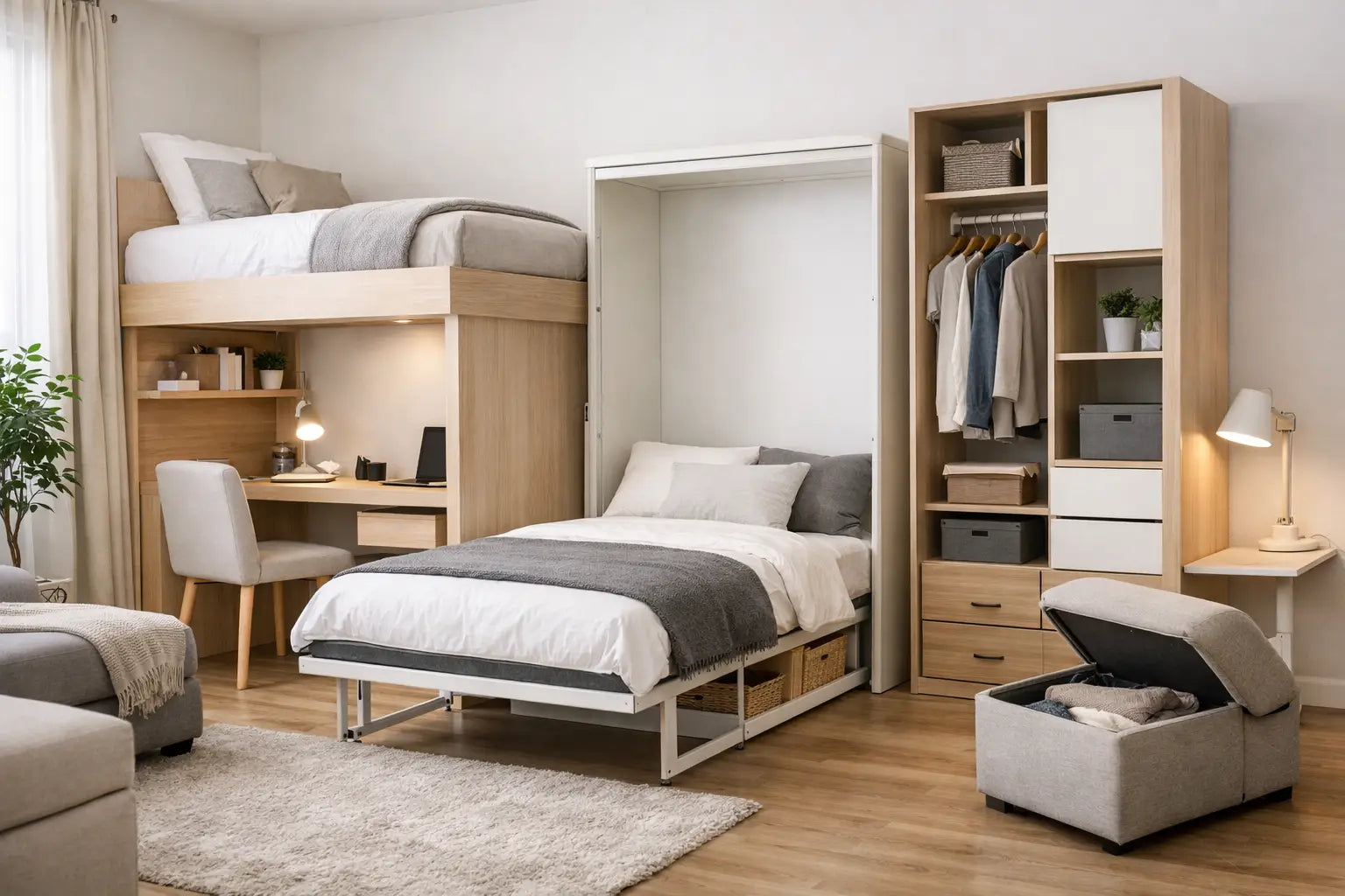 10 Small Bedroom Furniture Examples That Save Space