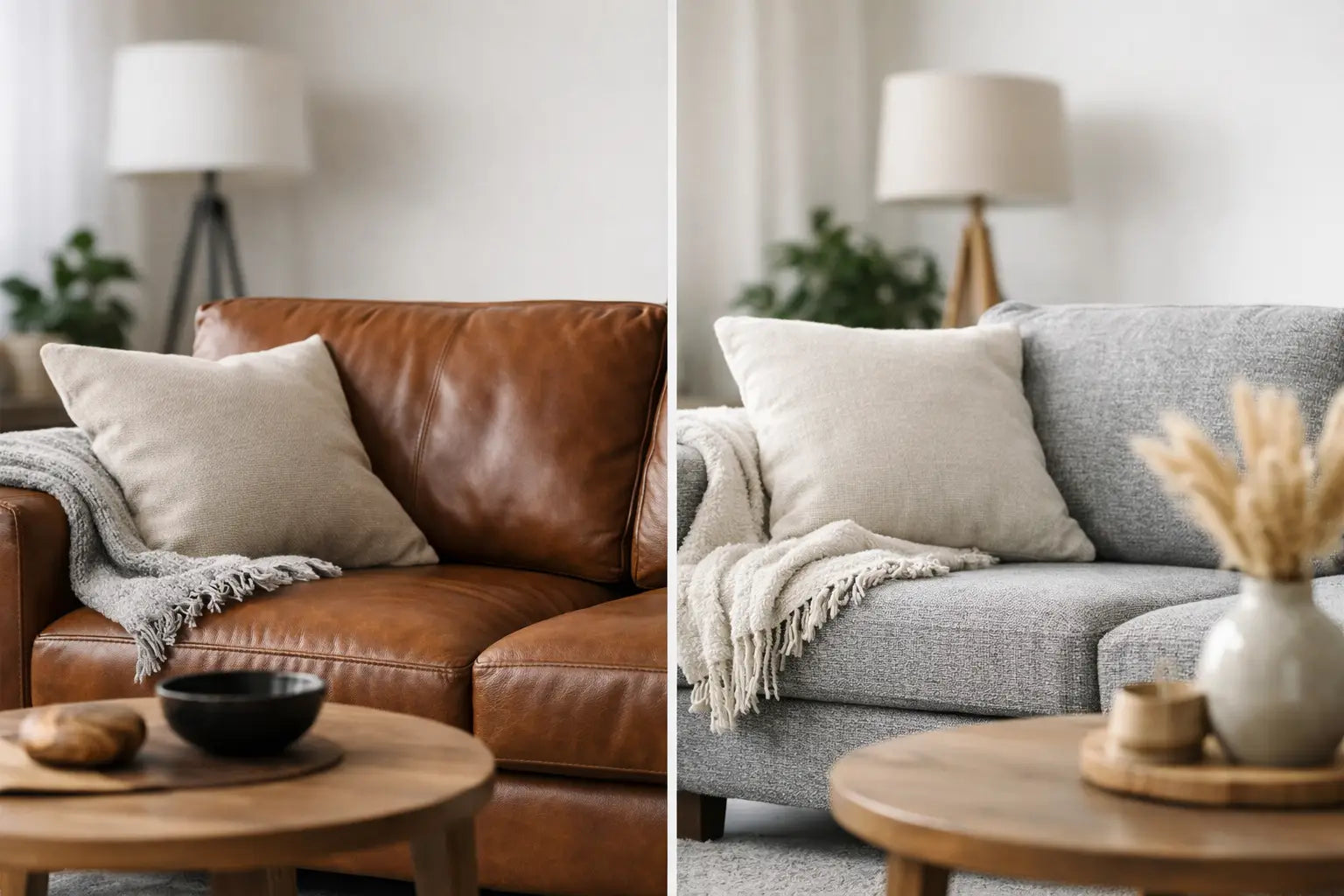 Leather Sofa vs Fabric Sofa for Your Home