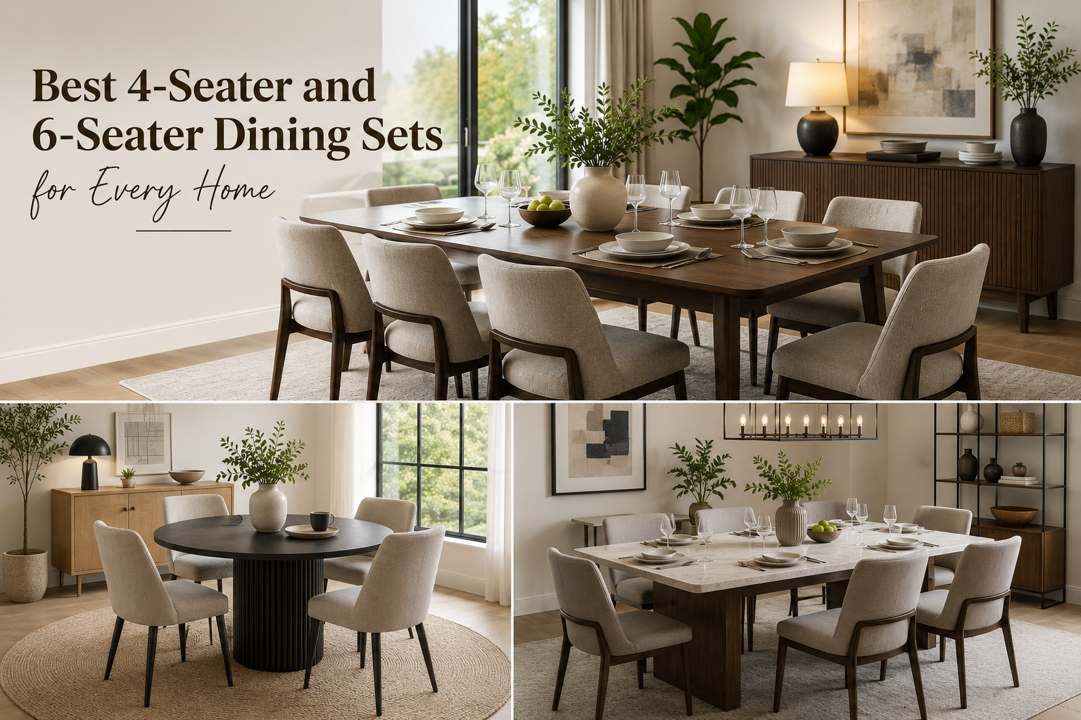 Best 4-Seater and 6-Seater Dining Sets for Every Home