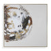 Moon Landing - Hand Painted Abstract Art - Black / Brown / Gold / Gray / White