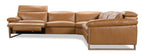MS - Jericho Five-Piece Power Reclining Sectional - Light Brown